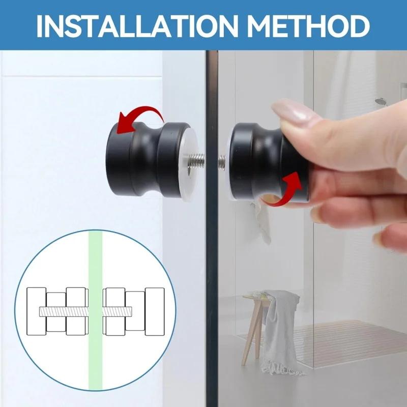 Glass Door Hinge - مقبض أنيق لأبواب الدش الزجاجية، مقبض